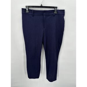 CLUB MONACO Navy Tweed Trouser Straight Leg Pant // 8